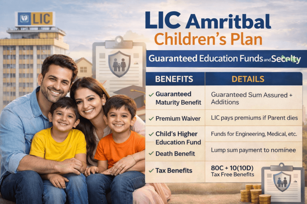 Lic Jeevan Amritbal plan for children education 